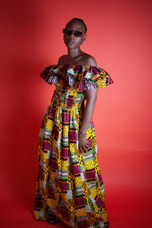 Amazing Kente African Maxi Dress