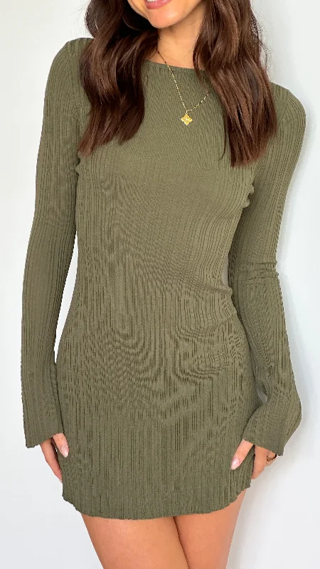 Aster Mini Dress - Khaki