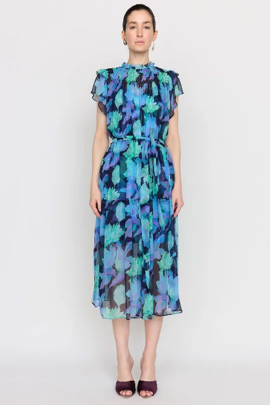 Christy Lynn Vera Dress in Midnight Waterlily