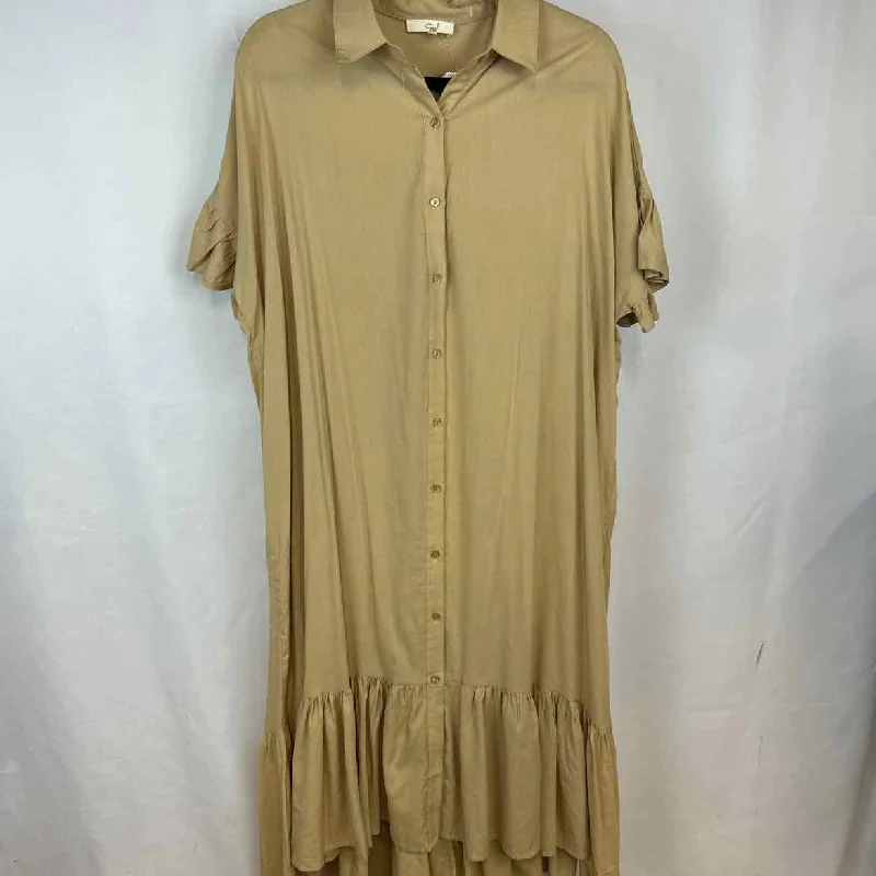 Easel Women's Size M camel Solid Dress