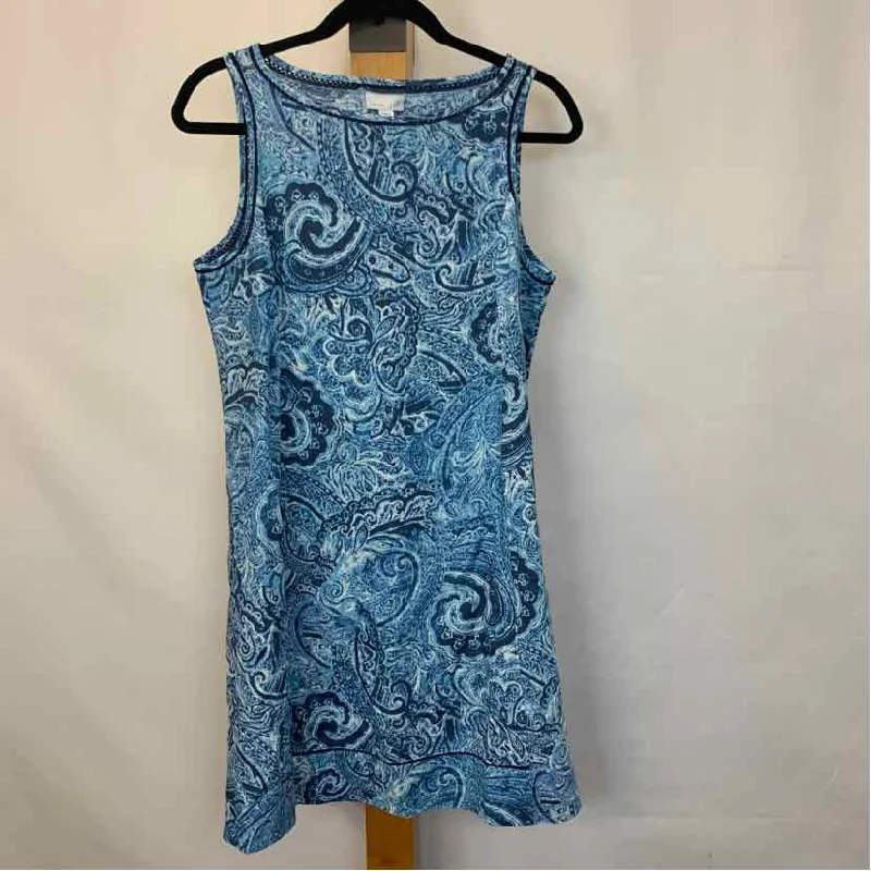 JJill Women's Size SP Blue Paisley Dress