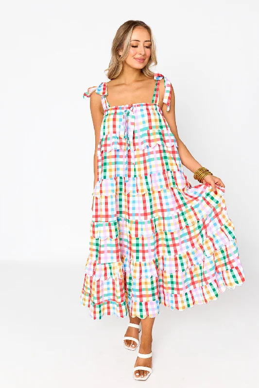 Landon Tie-Shoulder Maxi Dress - Daybreak