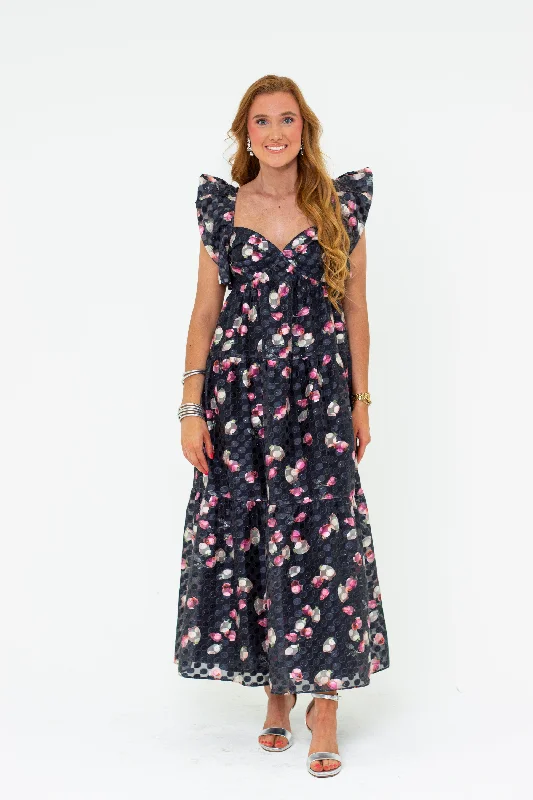 Lilly Sweetheart Neckline Maxi Dress - Twilight