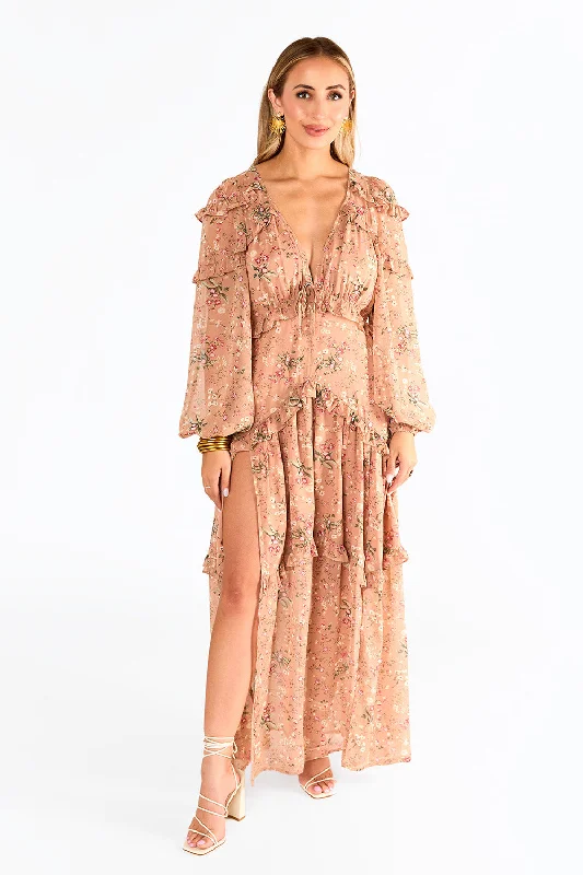 Pia Long Sleeve Maxi Dress - Adrift