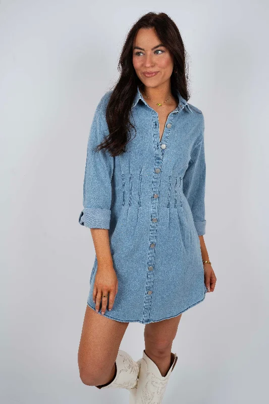 Pink Skies Denim Dress