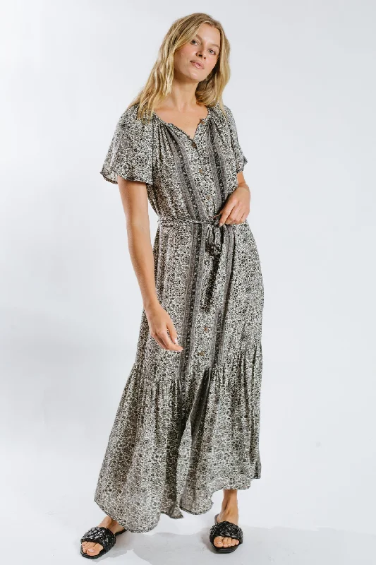 Moulika Belted Maxi Dress