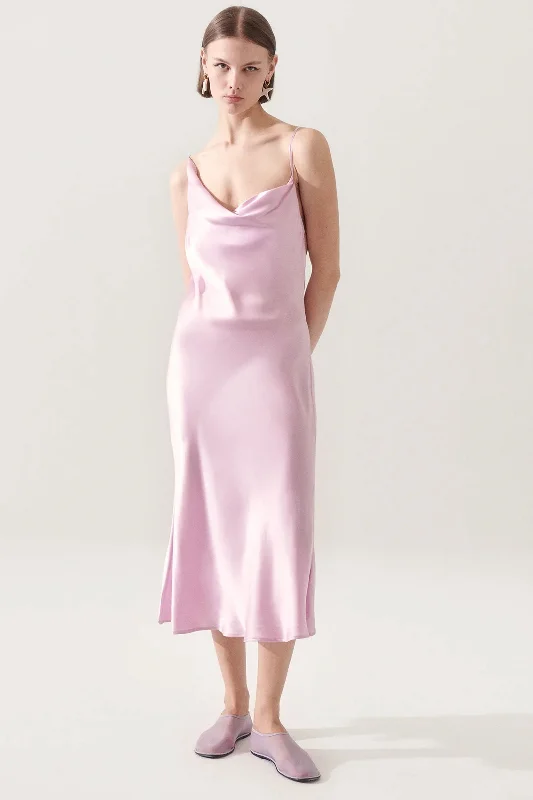 Silk Laundry Carrie Dress in Lilac