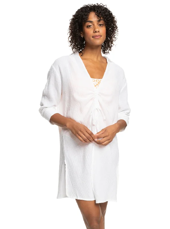 Sun And Limonade Beach Cover-Up Dress - Bright White