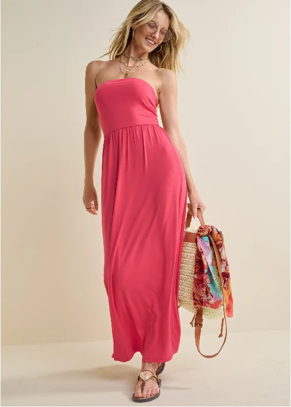 Convertible Maxi Dress - Red