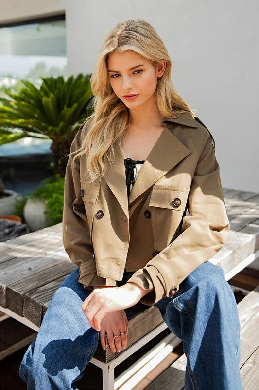 Cropped Trench Jacket