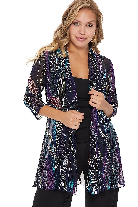 Women's MR Princess Jacket Print Quarter Sleeves-4072MR-QRP1-W234