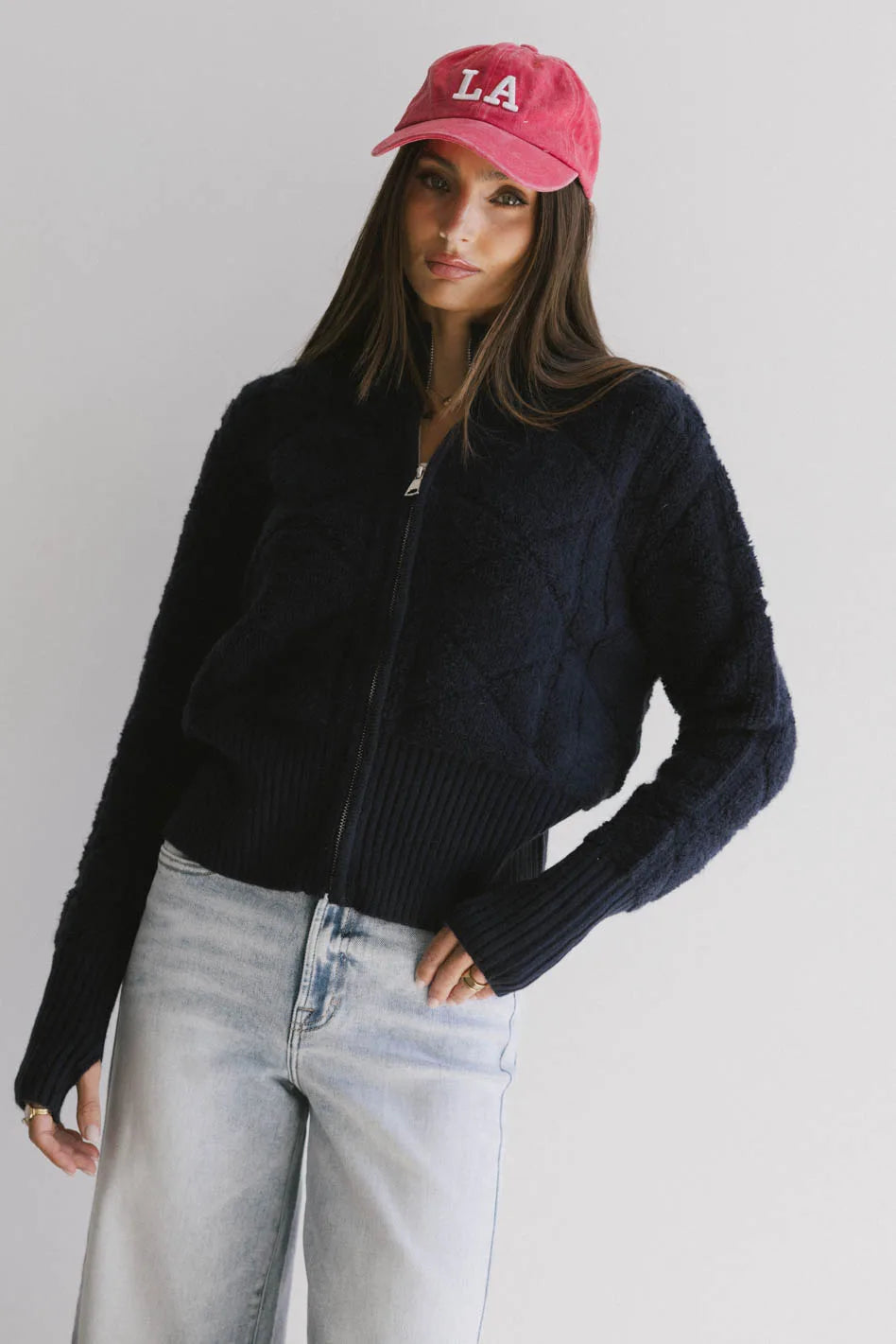 Sheena Quilted Jacket in Navy