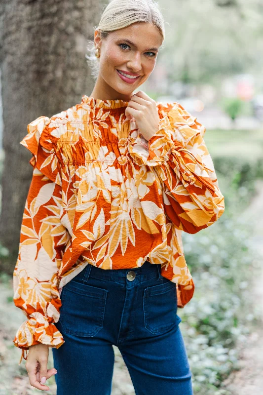 Back To Back Mustard Yellow Floral Blouse