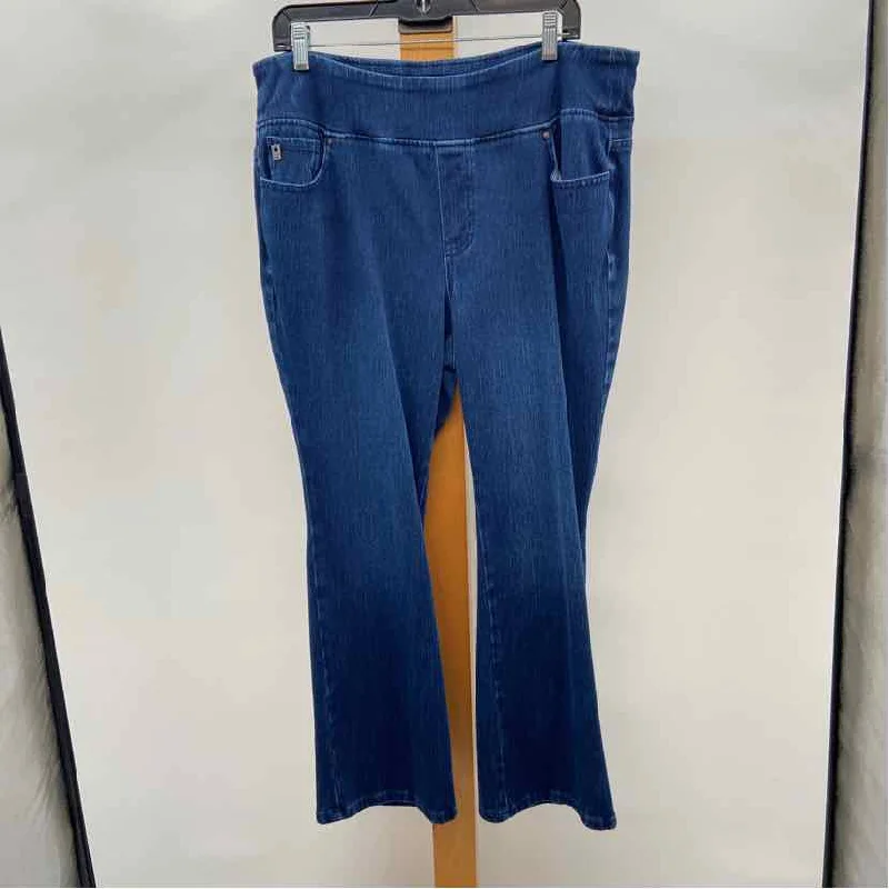 Belle by Kim Gravel Women's Size 18WP Blue Solid Jeans