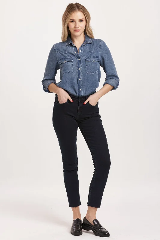 Blaire Mid Rise Slim Straight Jean | Yorkville