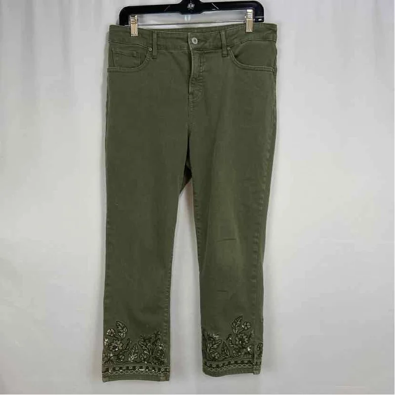 Chico's Women's Size 8 Green Solid Pants