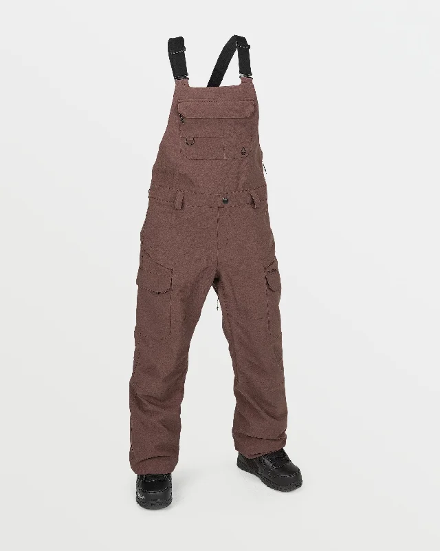 Womens Creston 3D Stretch Bib Overalls - Mahogany