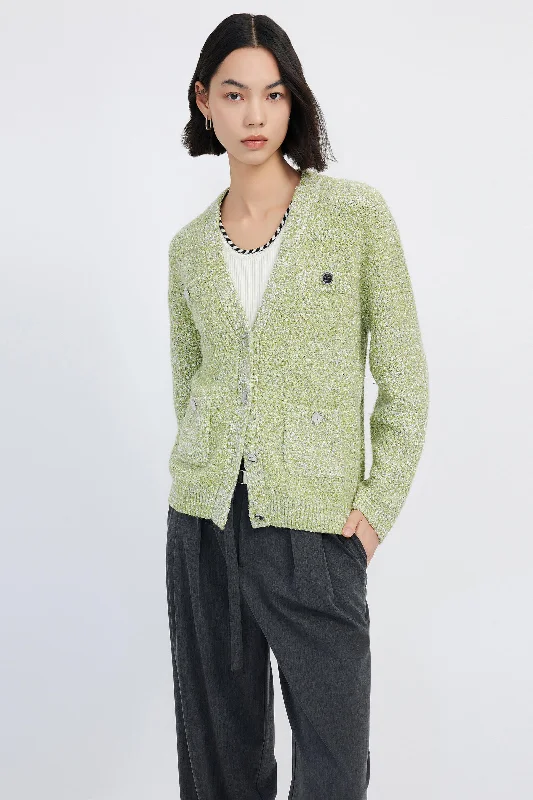 LILY Elegant V-Neck Knit Cardigan