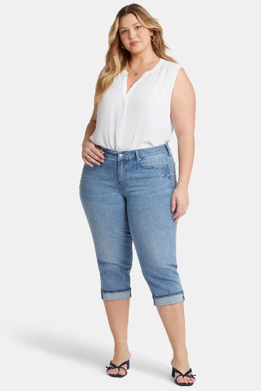 Marilyn Straight Crop Jeans In Plus Size - Lakefront