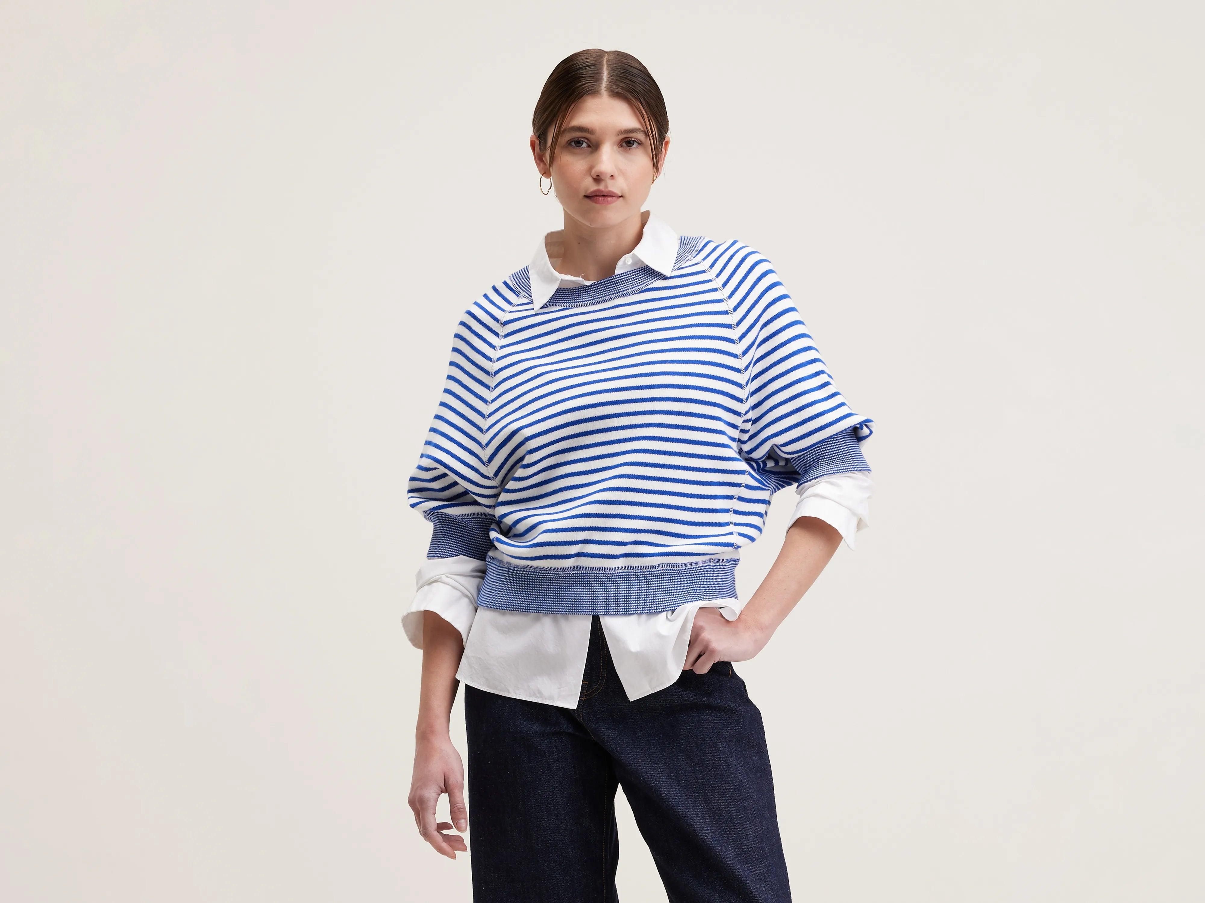 Anglet crew-neck sweater (242 / W / STRIPE A)