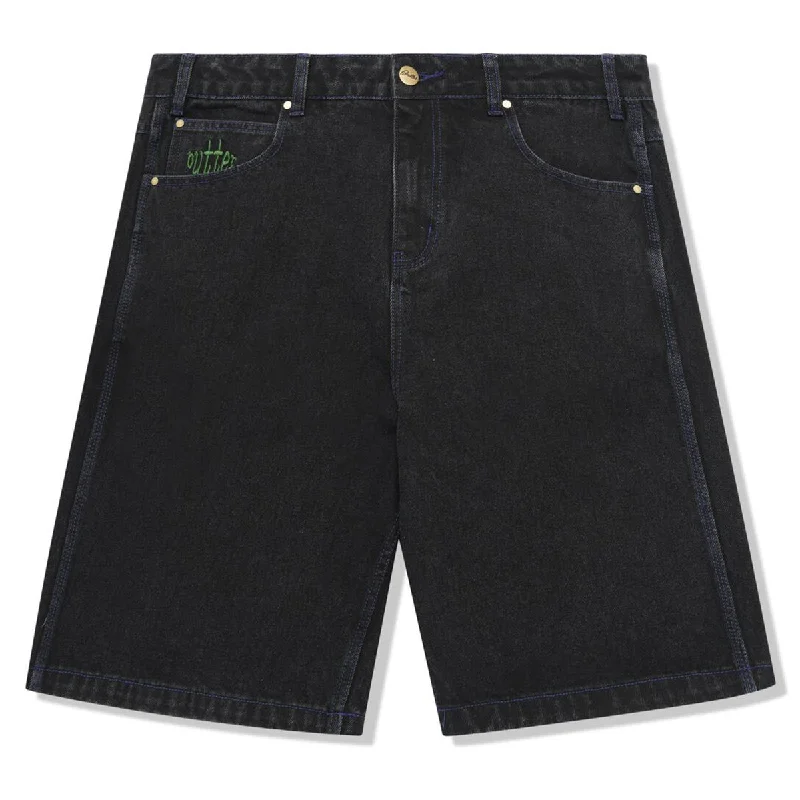 Butter Goods - Spider Denim Shorts Washed Black