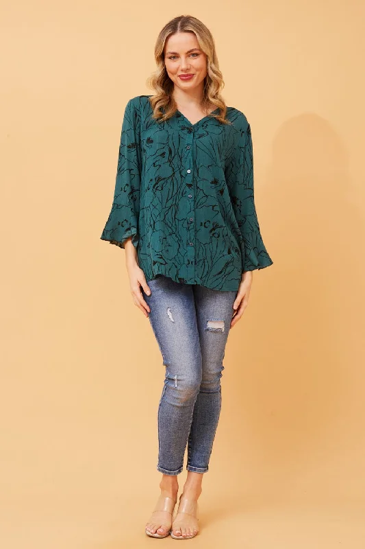 CHARLOTTE BOTANICAL PRINT TOP