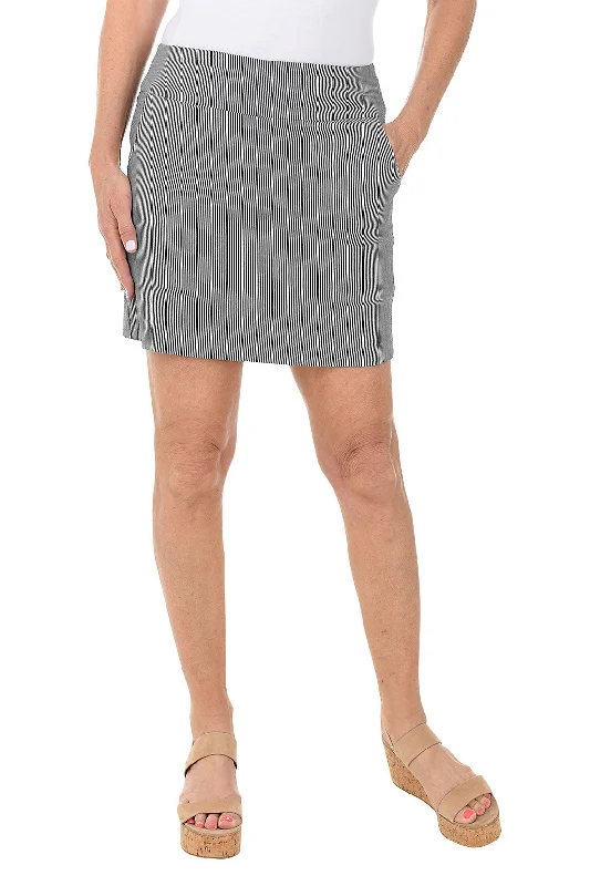 Pinstripe Pull-On Skort