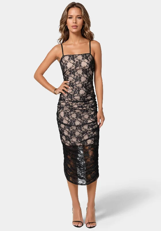 Lace Tube Midi Dress