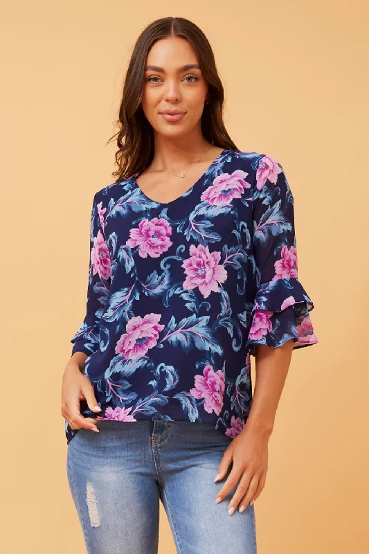 MALLORY FLORAL TOP