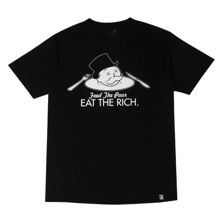 Mens True Eat The Rich T-Shirt Black