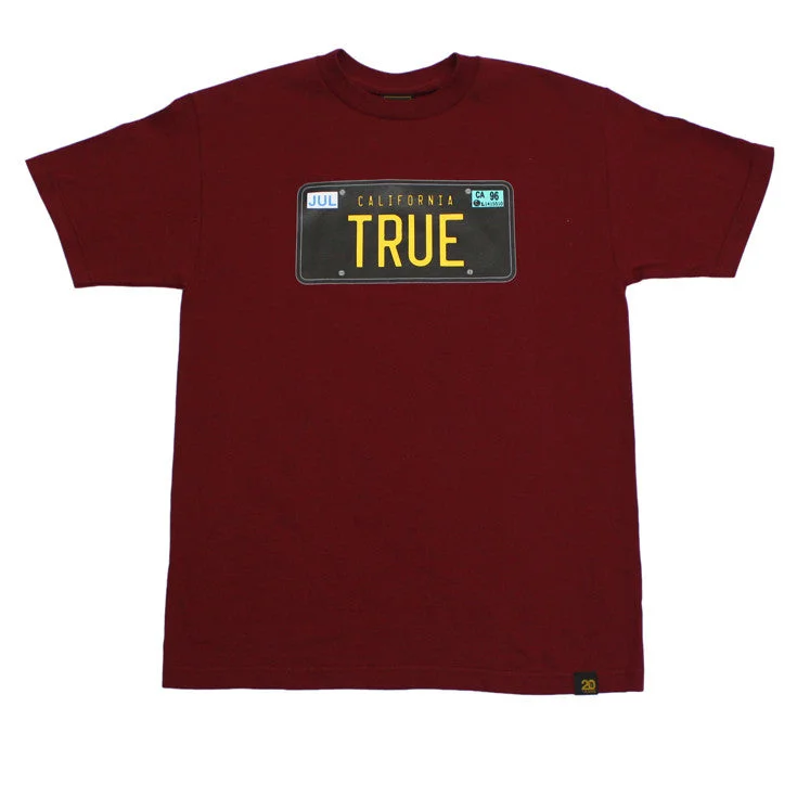 Mens True Plate T-Shirt Burgundy