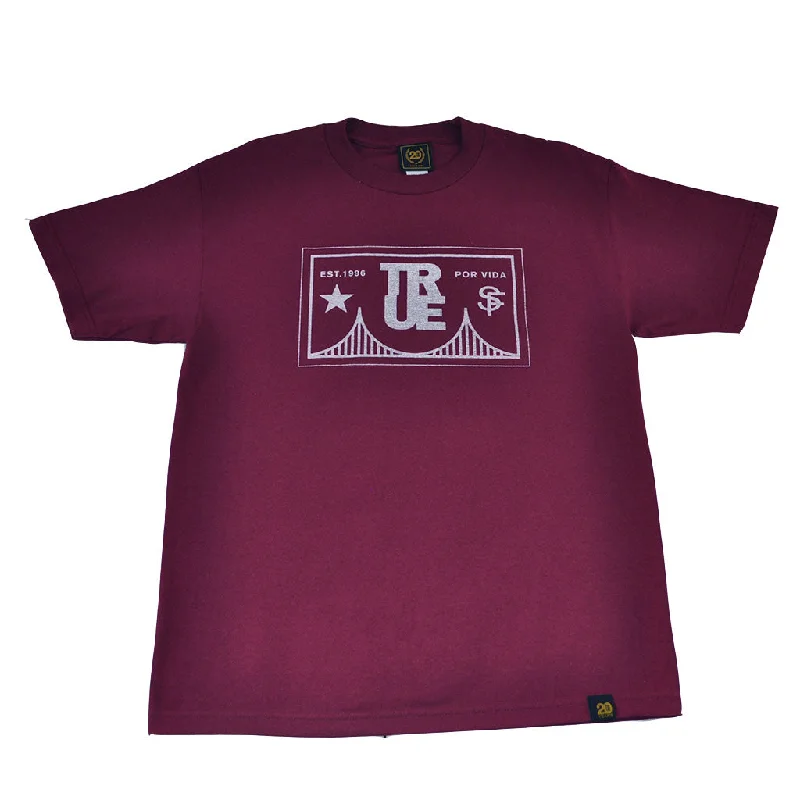 Mens True Por Vida T-Shirt Burgundy