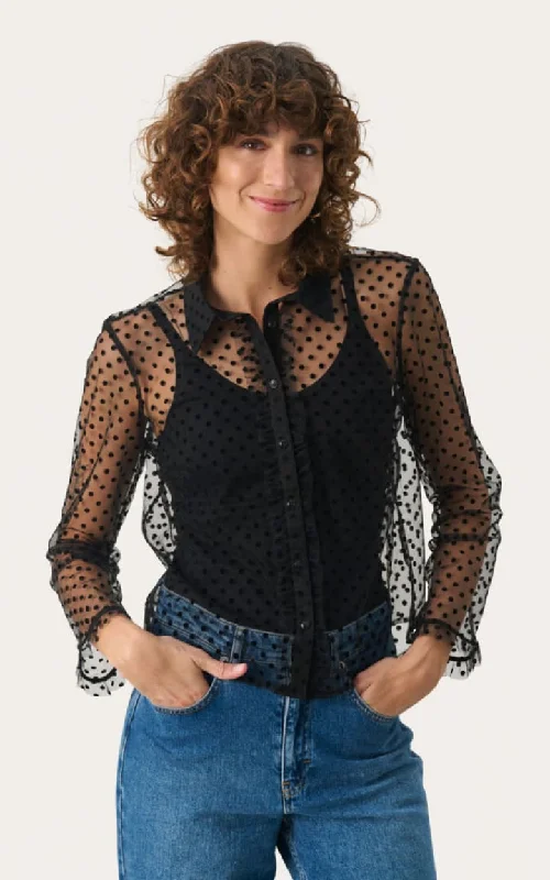 Part Two- Marikke Sheer Blouse with Polka Dots