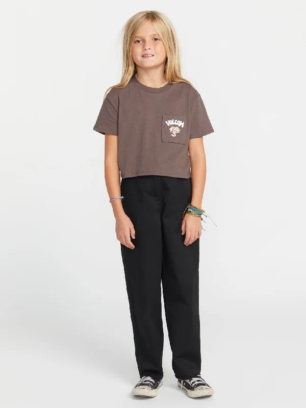 Girls Pocket Dial Tee - Slate Grey