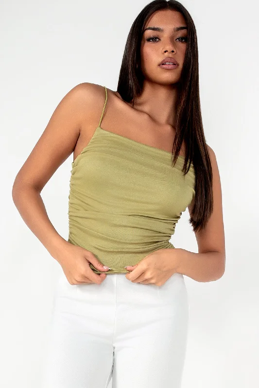 Tara Olive Cami Top