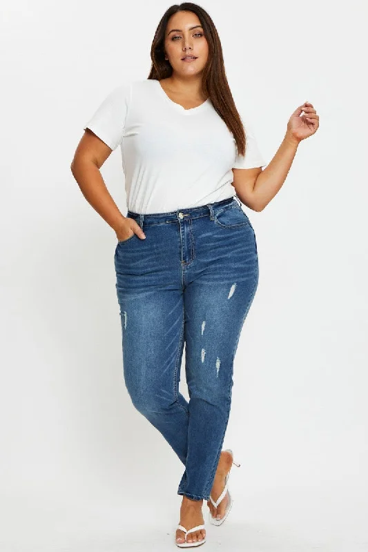 Blue Denim Jean High Rise Skinny