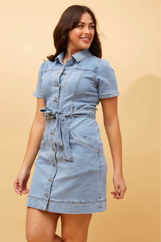 LIBERTY DENIM SHORT DRESS