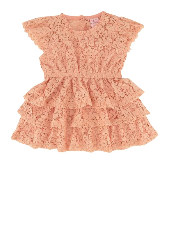 Baby Girls 12-24M Lace Ruffle Tiered Dress