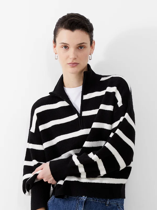 Vhari Recycled Stripe Half Zip Jumper