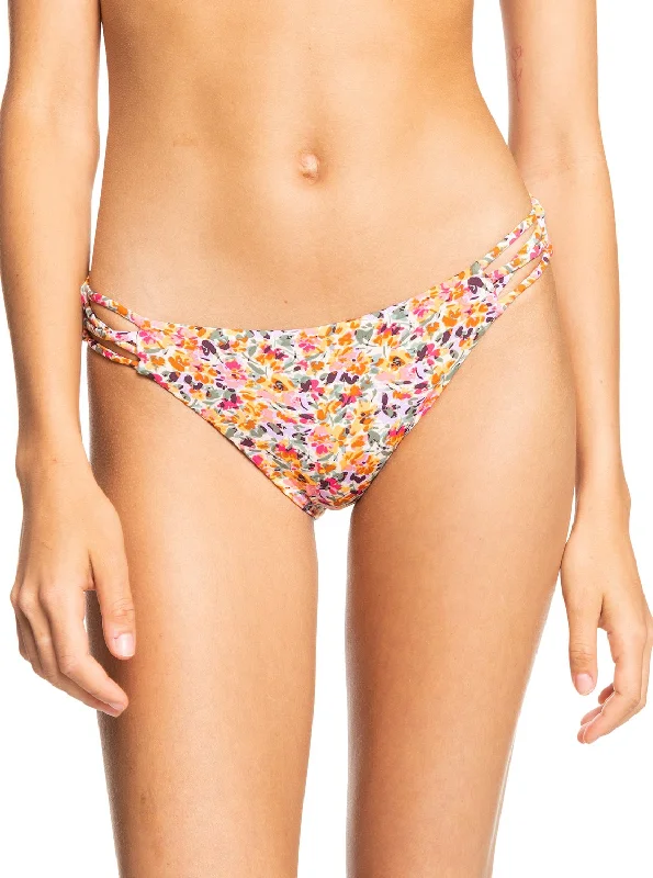 Printed Beach Classics Hipster Bikini Bottoms - Pastel Rose Swept Up Floral