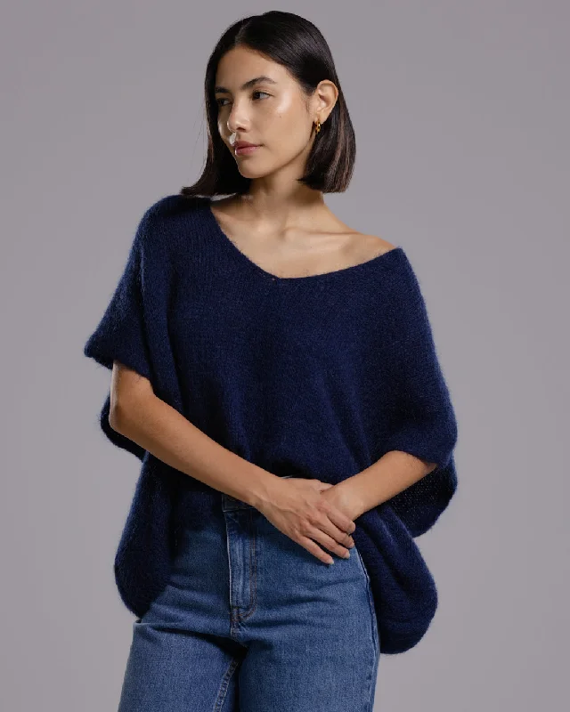 Selene Sweater | Navy | Mohair Blend