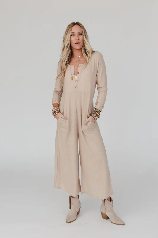 Simply Comfort Jumpsuit - Wheat