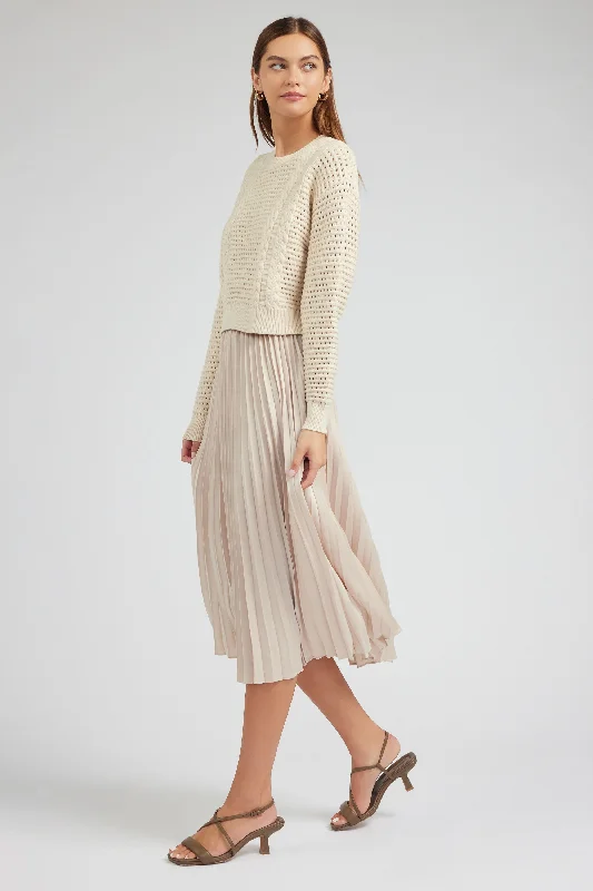 Sweater & Pleated Dress Set