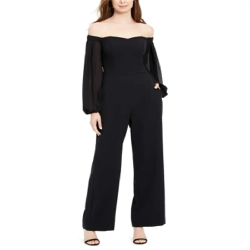 Vince Camuto Women's Off the Shoulder Jumpsuit Black Size 0